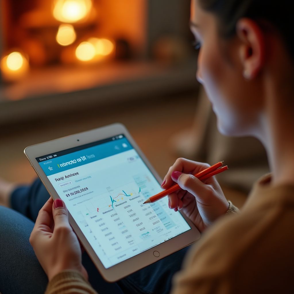 Familia controlando sus finanzas